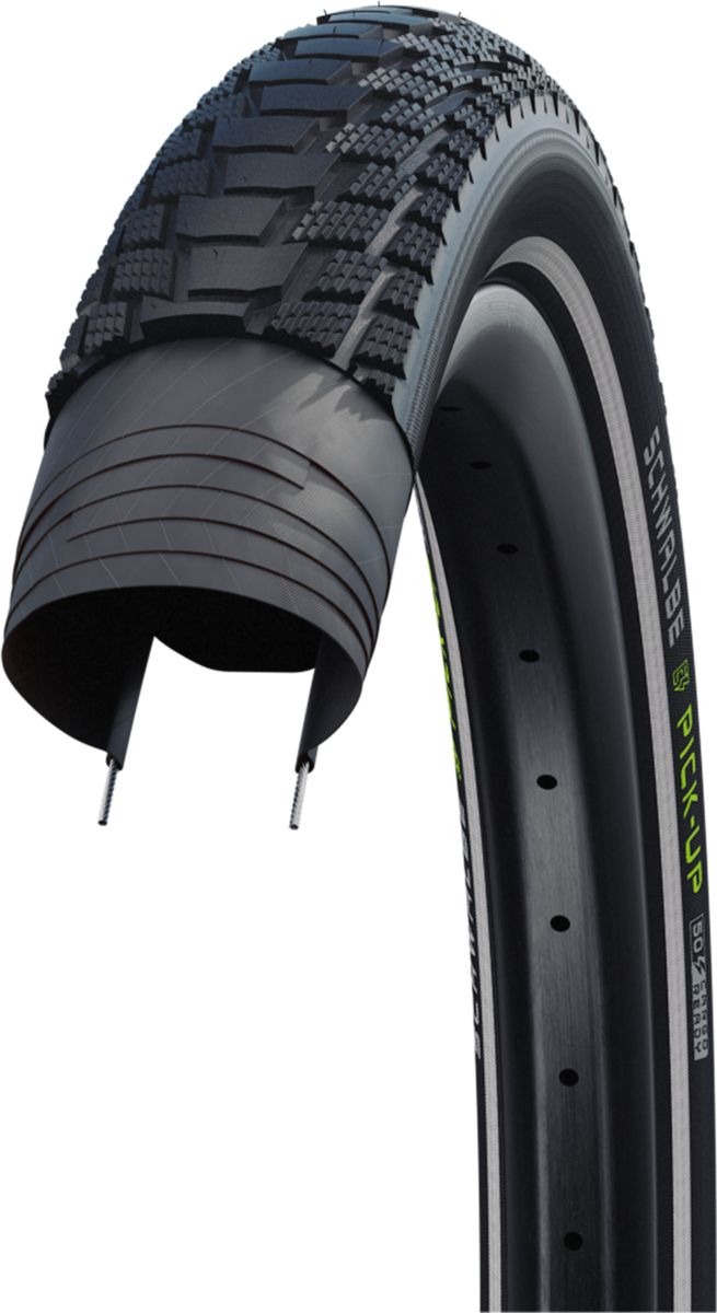 2x Schwalbe Pick Up 60-559 Super Defense Reifen – 26x2.35, Für E-Cargo-Bikes, Reflex