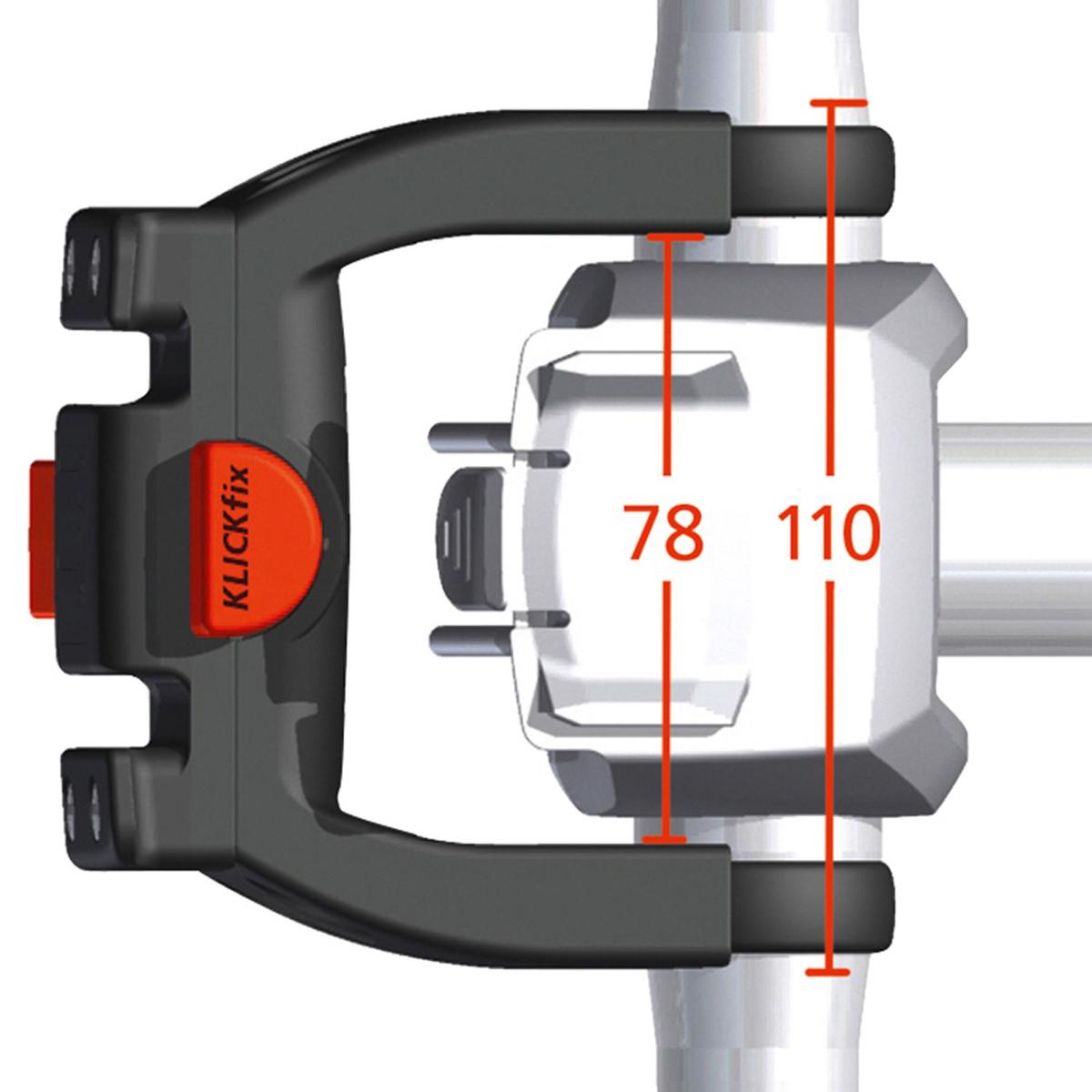 Rixen & Kaul Klickfix Distanz Set – 43 Mm Lenkeradapter In Schwarz
